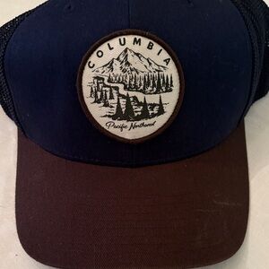 Columbia Navy and Brown Trucker Hat